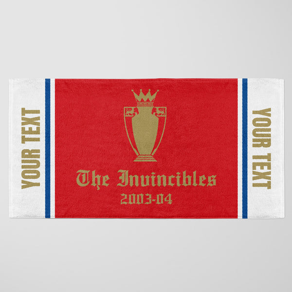 Arsenal Invincibles Personalised Beach Towel