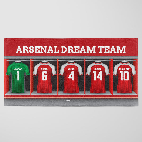 Arsenal FC Personalised Dream Team Beach Towel