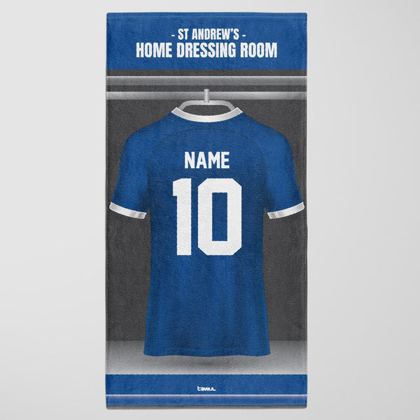 Birmingham City Shirt Personalised Beach Towel