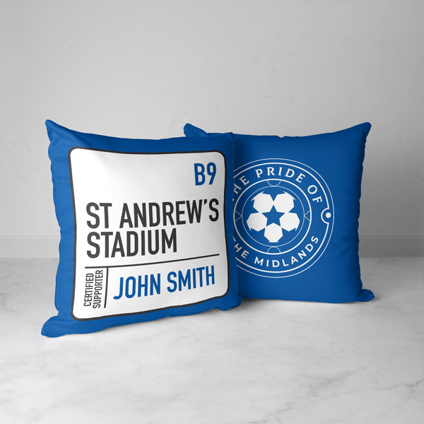 Birmingham City Personalised Cushion