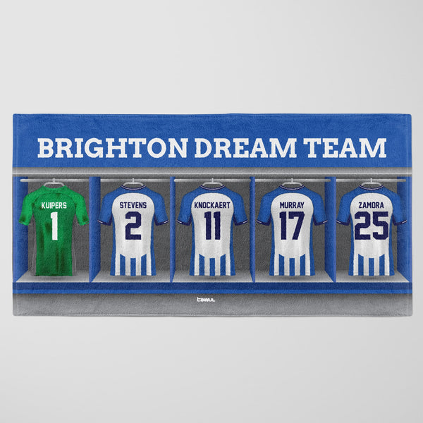 Brighton Personalised Dream Team Beach Towel