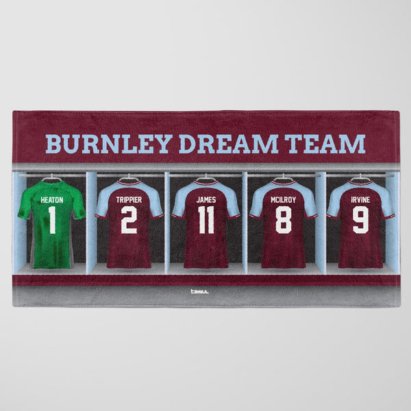 Burnley FC Personalised Dream Team Beach Towel