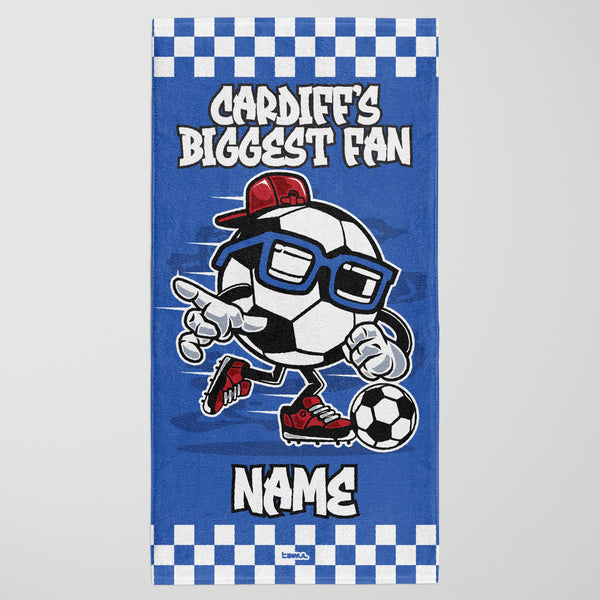 Cardiff City Kids Personalised Beach Towel