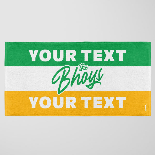 Celtic Personalised Football Flag Beach Towel