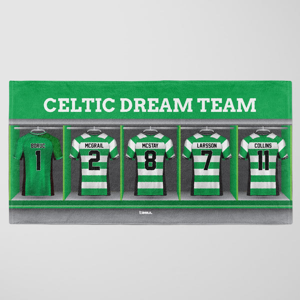 Celtic Personalised Dream Team Beach Towel