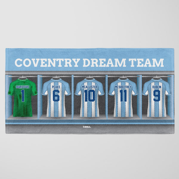 Coventry Personalised Dream Team Beach Towel