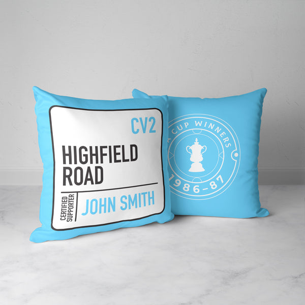 Coventry City Personalised Cushion