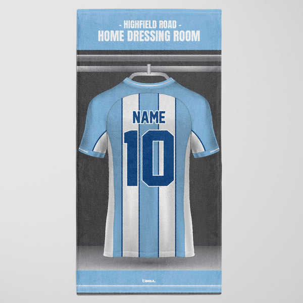 Coventry City Shirt Personalised Beach Towel