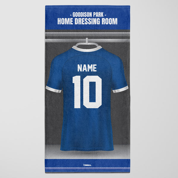 Everton Shirt Personalised Beach Towel