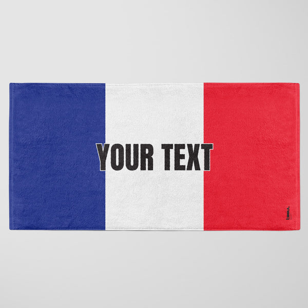 France Flag Personalised Beach Towel