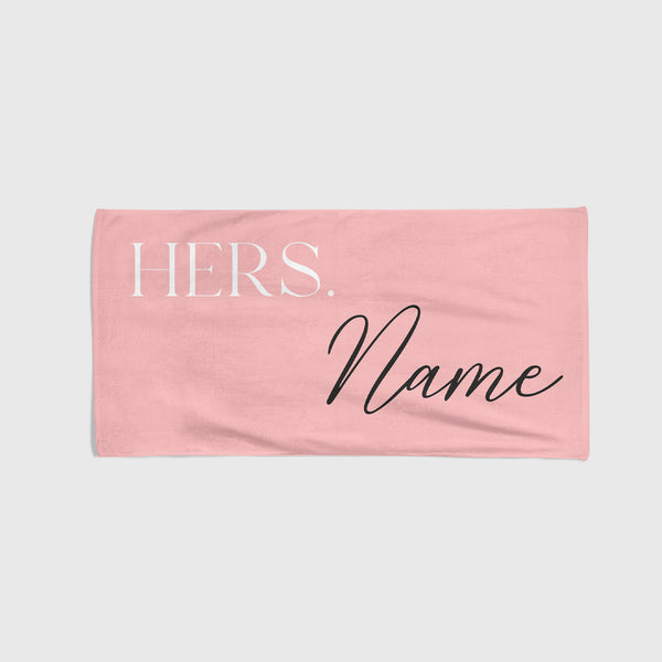 Personalised Beach Towel - Her Towel