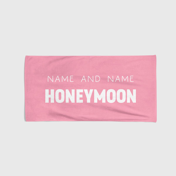 Personalised Beach Towel - Honeymoon