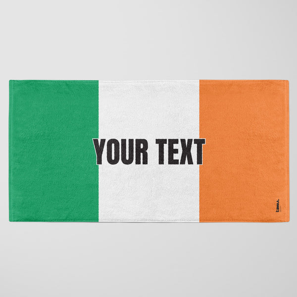 Ireland Flag Personalised Beach Towel