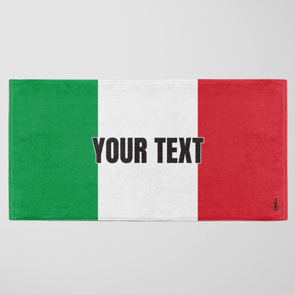 Italy Flag Personalised Beach Towel