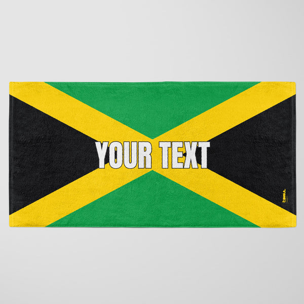 Jamaica Flag Personalised Beach Towel