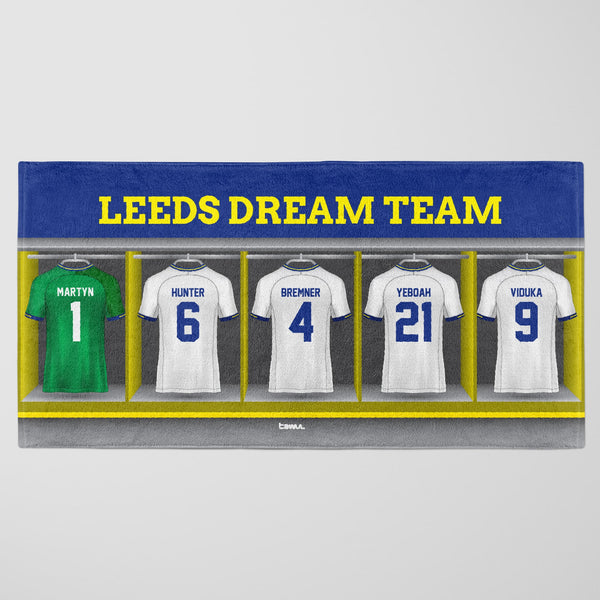 Leeds United Personalised Dream Team Beach Towel