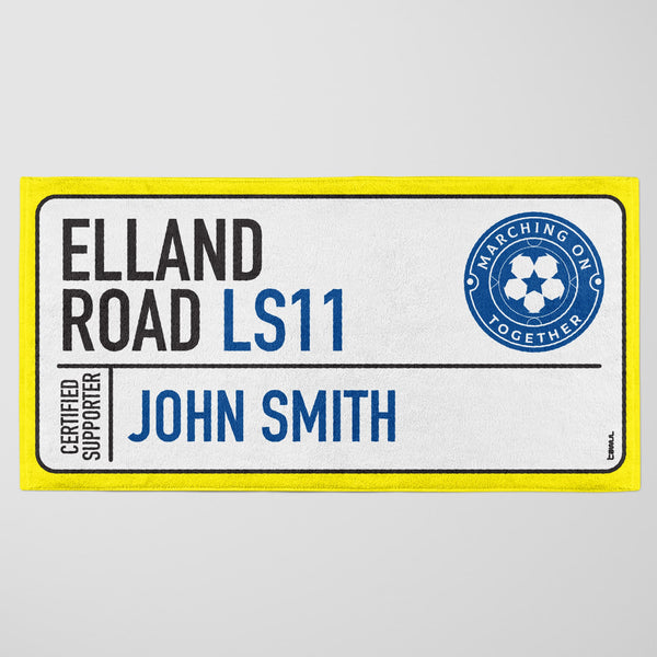 Leeds United Sign Personalised Beach Towel