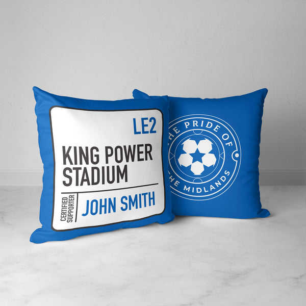 Leicester City Personalised Cushion