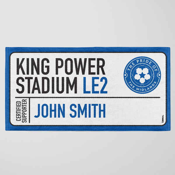 Leicester City Sign Personalised Beach Towel