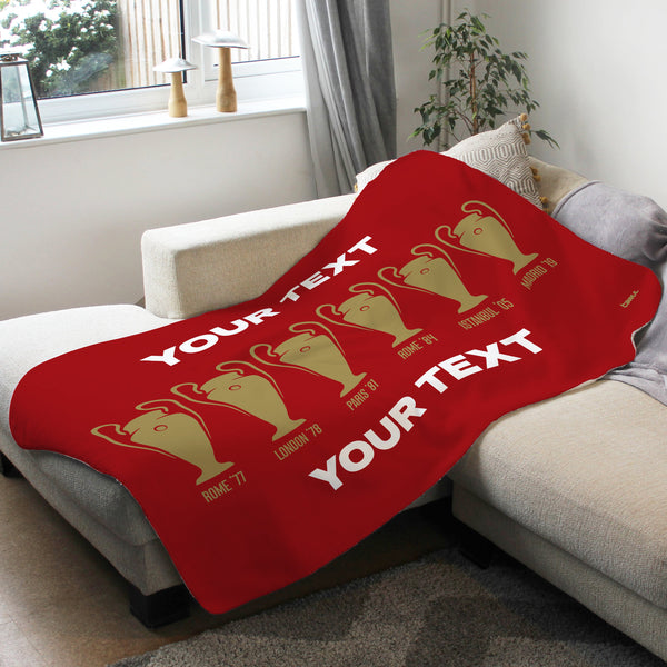 Liverpool Six Cups Personalised Blanket