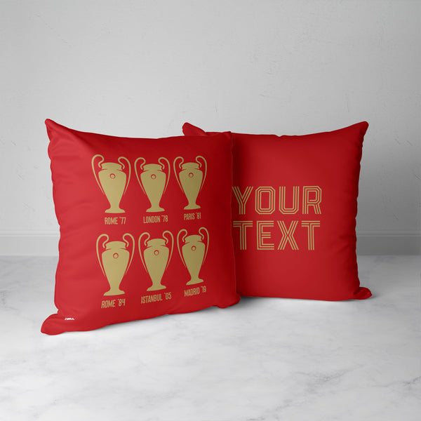 Liverpool Six Cups Personalised Cushion