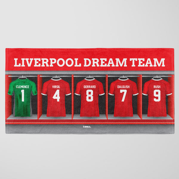 Liverpool Personalised Dream Team Beach Towel