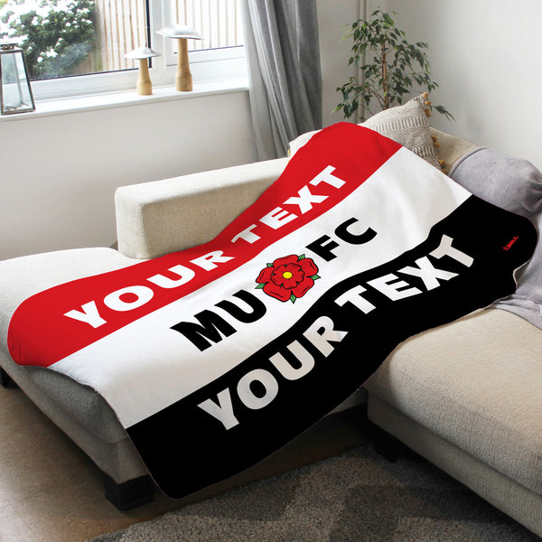 MUFC Rose Personalised Blanket