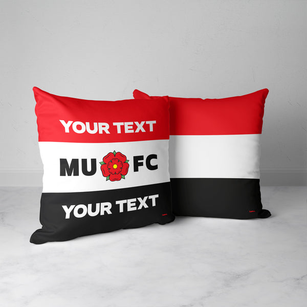 MUFC Rose Personalised Cushion