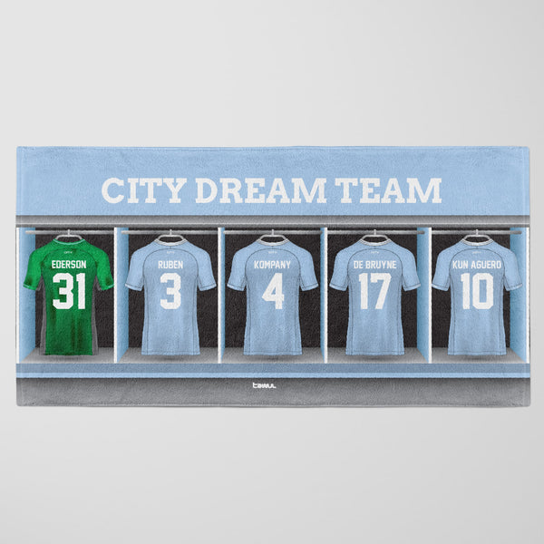 Man City Personalised Dream Team Beach Towel