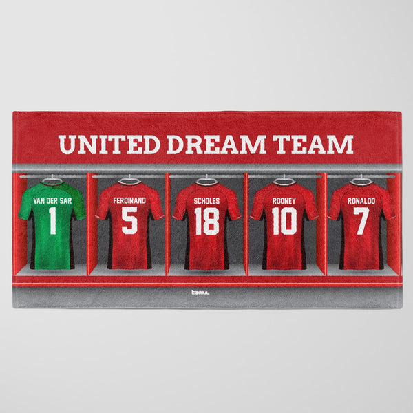 Man United Personalised Dream Team Beach Towel