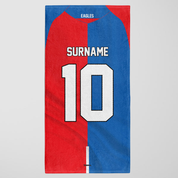 Crystal Palace Personalised Shirt Beach Towel