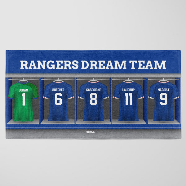 Rangers Personalised Dream Team Beach Towel