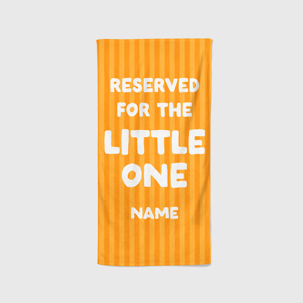 Personalised Beach Towel - Reserved for Little One Text