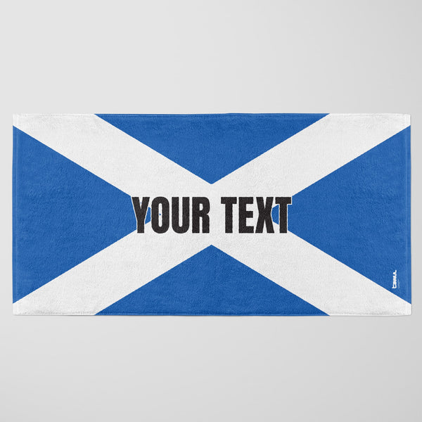 Scotland Flag Personalised Beach Towel