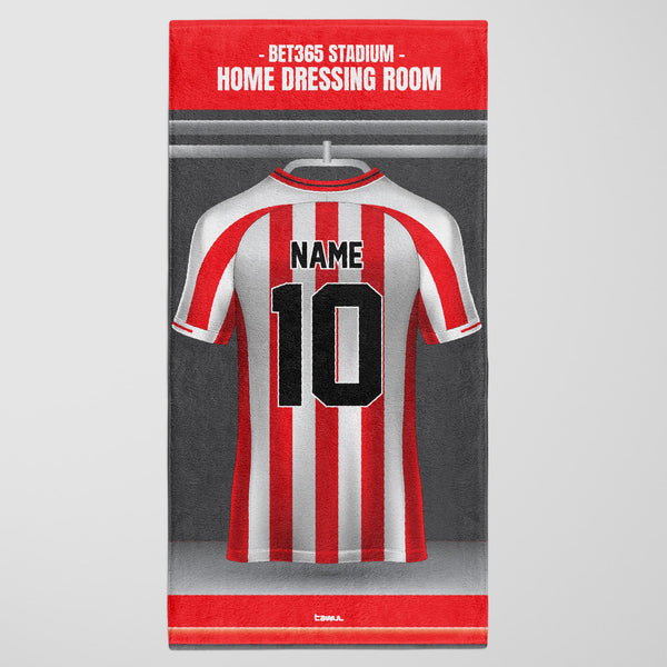 Stoke City Shirt Personalised Beach Towel