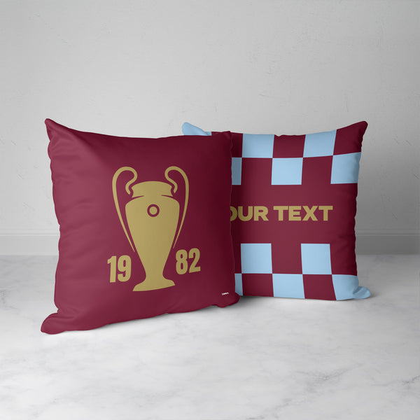 Villa European Cup Personalised Cushion