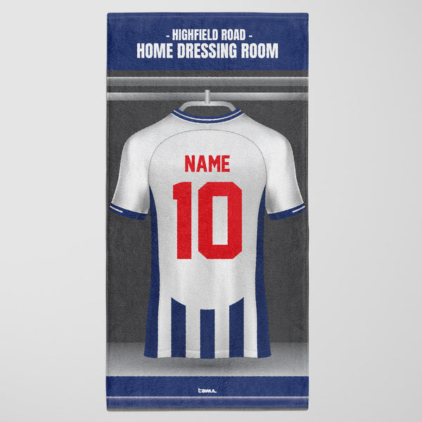 West Brom Shirt Personalised Beach Towel