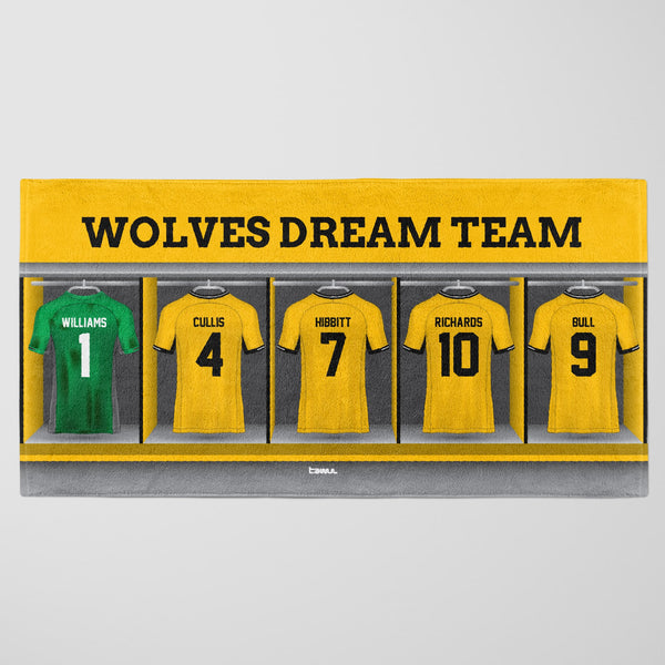 Wolves Personalised Dream Team Beach Towel