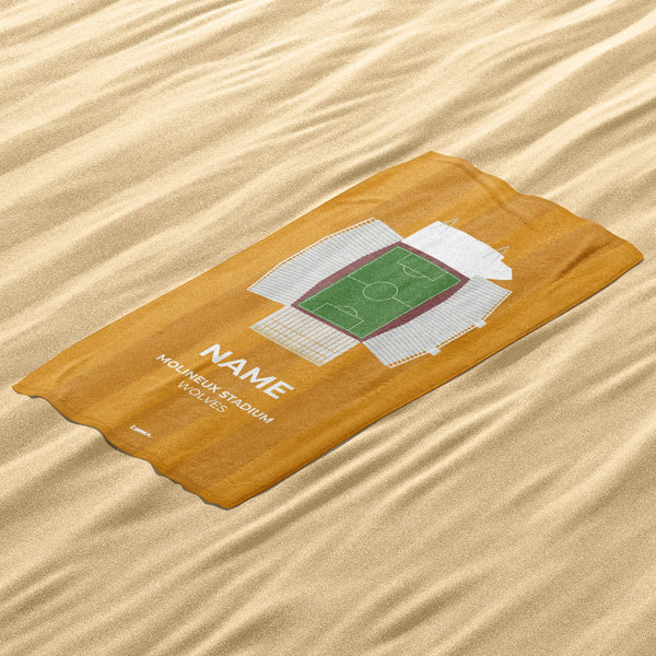 Wolves Stadium Personalised Football Beach Towel