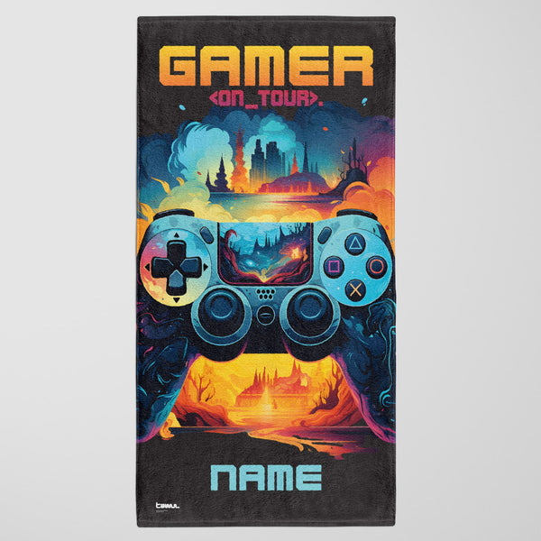 Gamer Personalised Beach Towel